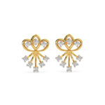 Diamond Floral Drop Earrings