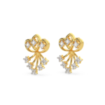 Diamond Floral Drop Earrings