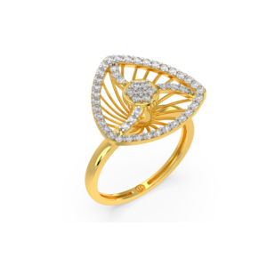 Radiant Fan Diamond Ring