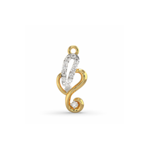 Diamond Serpentine Swirl Pendant in 14K gold with lab-grown diamonds