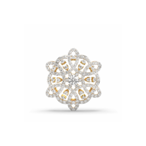 Lab-Grown Diamond Snowflake Flower Pendant in 14K Gold – Glamstone
