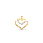 18k yellow gold Love Pendant for Couples with lab-grown diamonds
